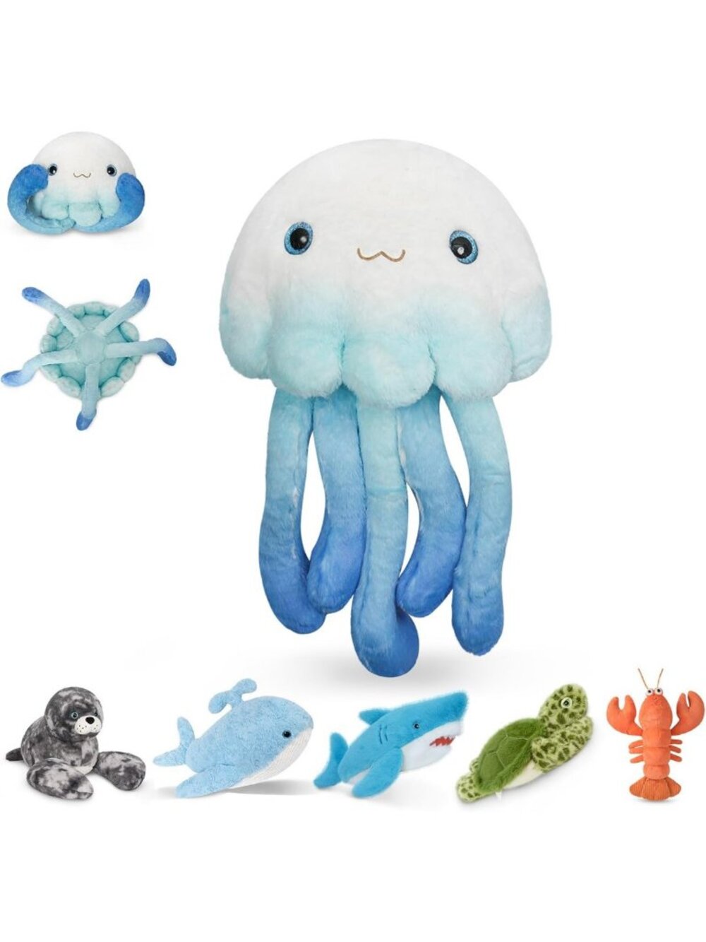 20" Weighted Jellyfish Plush Toy - 3.3 lb Sensory Stuffed Animal for Relaxation
